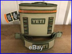 Yeti Hopper Flip 8 Soft-Side TAN/ORANGE Cooler Bag FREE SHIPPING 1 DAY HANDLING