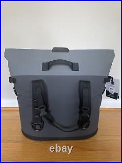 Yeti Hopper M30 Charcoal Gray Bag Soft Cooler Shoulder Strap Tags Magnetic Seal