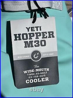 Yeti Hopper M30 Soft Cooler Aquifer Blue Strap Magnetic Retired Color NEW