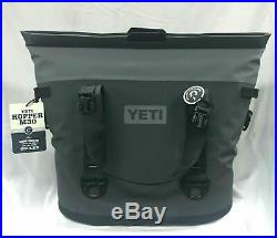 Yeti Hopper M30 Wide Mouth Cooler Magnetic Seal Charcoal