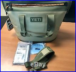 Yeti Hopper Two 20 Portable Cooler Field Tan And Olive Green With Blaze Orange