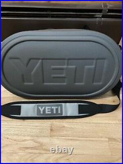 Yeti Hopper Two 30 Soft Cooler Fog Gray and Tahoe Blue with Shoulder Strap 2