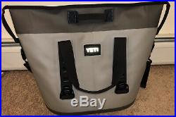 Yeti Hopper Two 40 (Gray) Cooler Bag Soft Hydrolok Zipper Used Twice