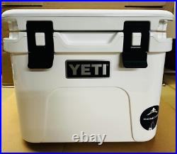 Yeti Roadie 15 Hard Ice Camping Cooler With Double Duty Black Strap White Color