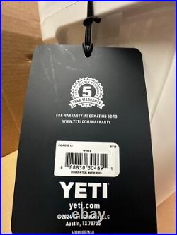 Yeti Roadie 15 Hard Ice Camping Cooler With Double Duty Black Strap White Color
