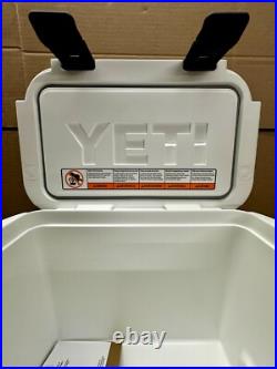 Yeti Roadie 15 Hard Ice Camping Cooler With Double Duty Black Strap White Color
