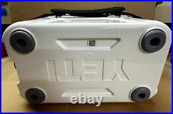 Yeti Roadie 15 Hard Ice Camping Cooler With Double Duty Black Strap White Color