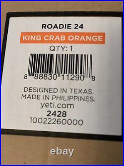 Yeti Roadie 24 Hard Cooler King Crab Orange In Hand Fast Shipping New In Box