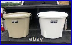 Yeti Tank 45qt Ice Bucket(White&Tan)Read Description