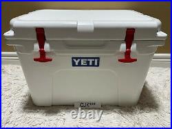 Yeti Tundra 35 Hard Cooler Custom White+dry Goods Basket+? Red& Blue Latch Kit