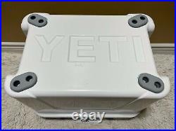 Yeti Tundra 35 Hard Cooler Custom White+dry Goods Basket+? Red& Blue Latch Kit