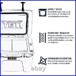 Yeti Tundra 35 Portable Cooler Polyurethane Foam Insulation 35 Quarts White