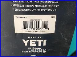 Yeti Tundra 45 Cooler 8.7 Gal 28 Can Capacity Limited Aquifer Blue New Read
