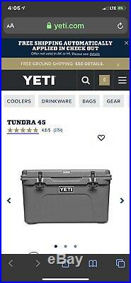 Yeti Tundra 45 Quart Cooler Charcoal LIMITED EDITION