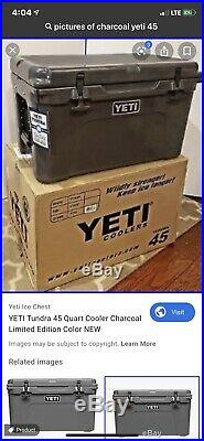 Yeti Tundra 45 Quart Cooler Charcoal LIMITED EDITION AND VERY RARE