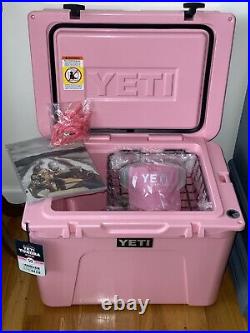 Yeti Tundra 50 Quart Cooler Pink, Pink Hat is included + PINK YETI HANDLES