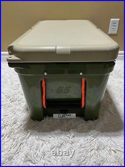 Yeti Tundra 65 Hard Cooler? Custom-high Country Tribute-olive/tan/blaze