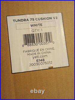 Yeti Tundra 75 Cushion V2 White Brand New In Sealed Factory Plastic