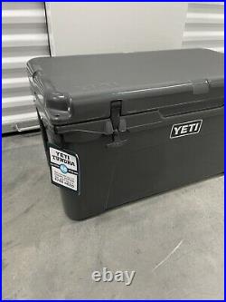 Yeti Tundra Charcoal 65 Cooler New with Tags Original Box Includes Charc Hat
