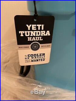 Yeti Tundra Haul Cooler Out Of Production Reef Blue Color Wheeled Cooler