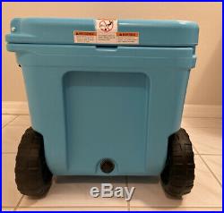 Yeti Tundra Haul Cooler Out Of Production Reef Blue Color Wheeled Cooler