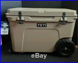 Yeti Tundra Haul Cooler with Wheels and Pull Handle Desert Tan
