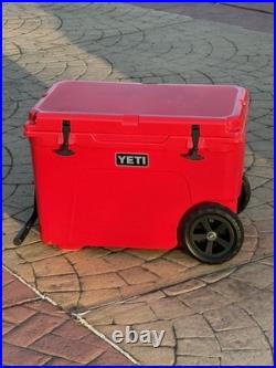 Yeti Tundra Haul Hard Wheeled Cooler Rescue Red $300 obo