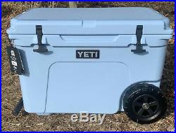 Yeti Tundra Haul Portable Wheeled Cooler 55qt Rare Blue Color NWT