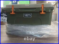 Yeti Tundra YT45HC 45 Quart Tan Cooler Green
