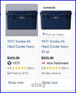 Yeti coolers 48qt and a 34qt